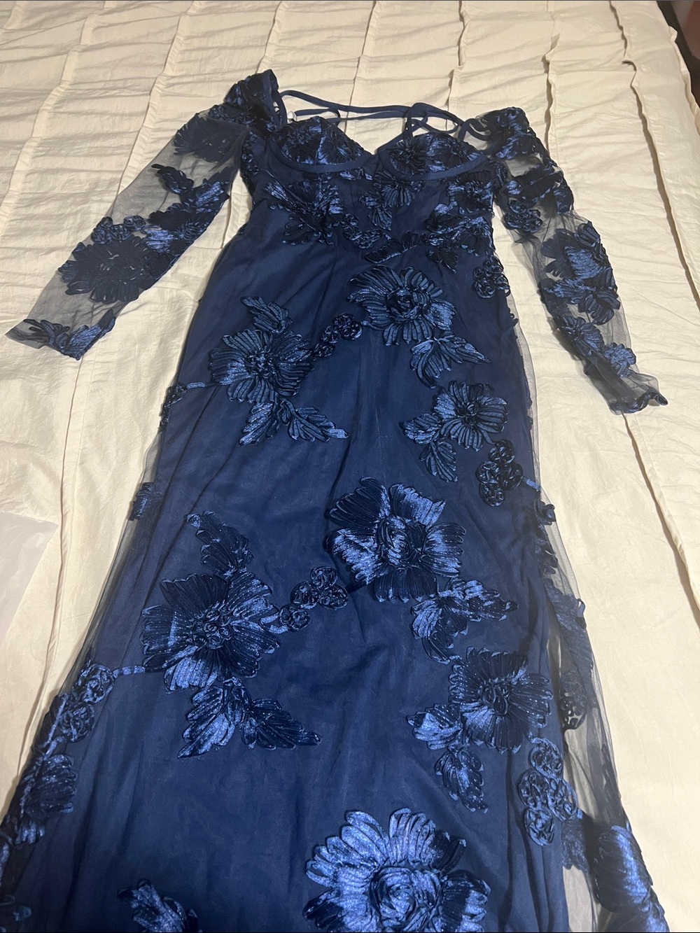 Navy blue gusset dress